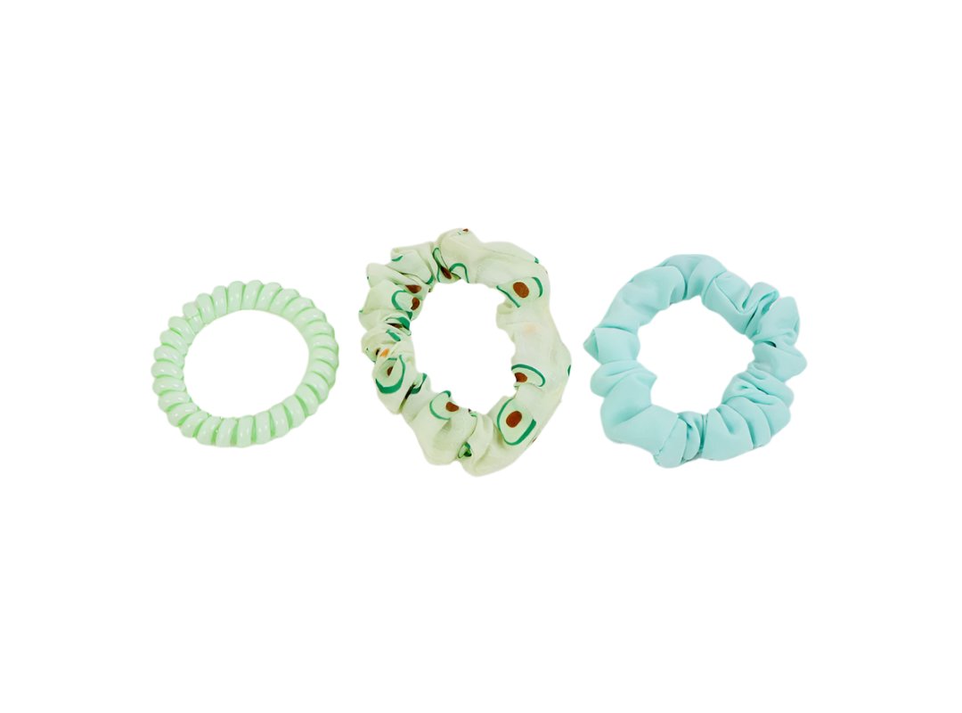 Oxygen series green avocado hair tie three-piece set