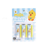 Dog-themed blowing rubber toy, MIDI 3-pack in blue blister with three tubes.