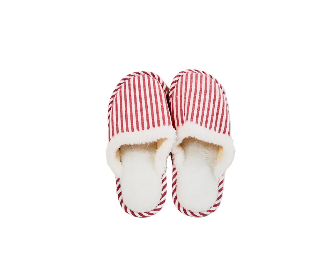 Women's striped cotton slippers/size 38-39/pink