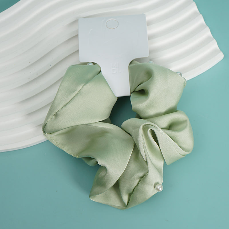 Jasmine milk green series pearl hair tie