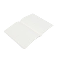 B5 line notebook with two white inner pages showing faint horizontal ruled lines