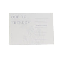 Painting notes book, white cover with embossed text and faint botanical illustration