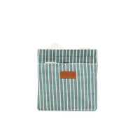 Vertical striped neutral bento bag/mixed