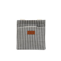 Vertical striped neutral bento bag/mixed