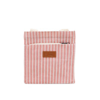 Vertical striped neutral bento bag/mixed
