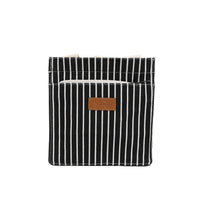 Vertical striped neutral bento bag/mixed