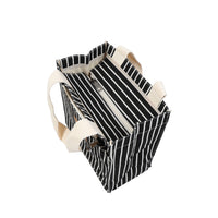 Vertical striped neutral bento bag/mixed
