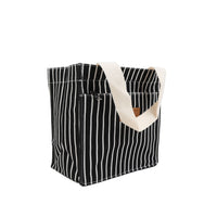 Vertical striped neutral bento bag/mixed