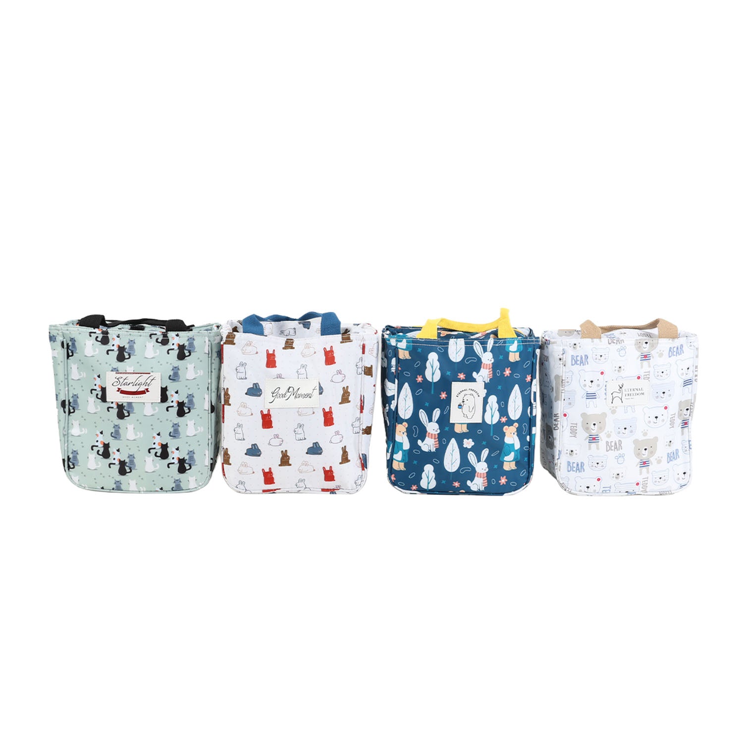 Insulated Lunch Bag with Cartoon Animal Prints 3