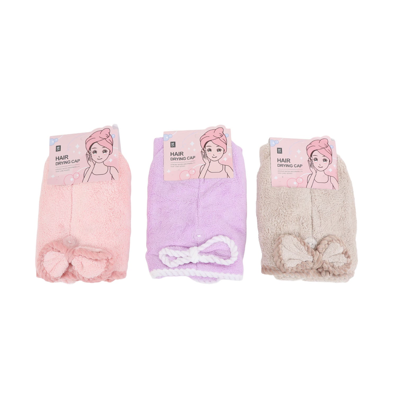 Simple bow dry hair hat/mixed