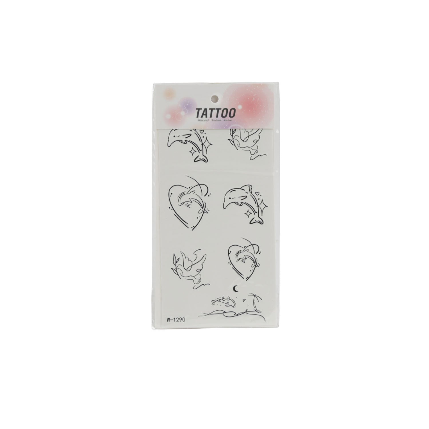 Fashion Rose Dolphin tattoo sticker/mixed