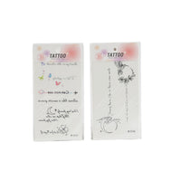 Two temporary tattoo sticker sheets, one floral wreath and one mixed icon set