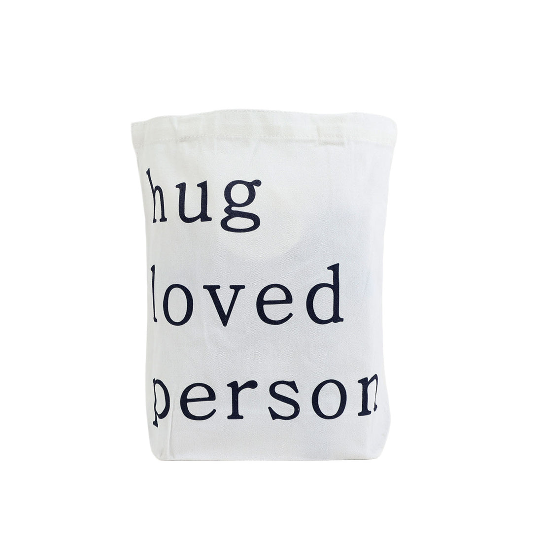 Letter open canvas shoulder bag/mixed