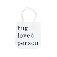 Letter open canvas shoulder bag/mixed