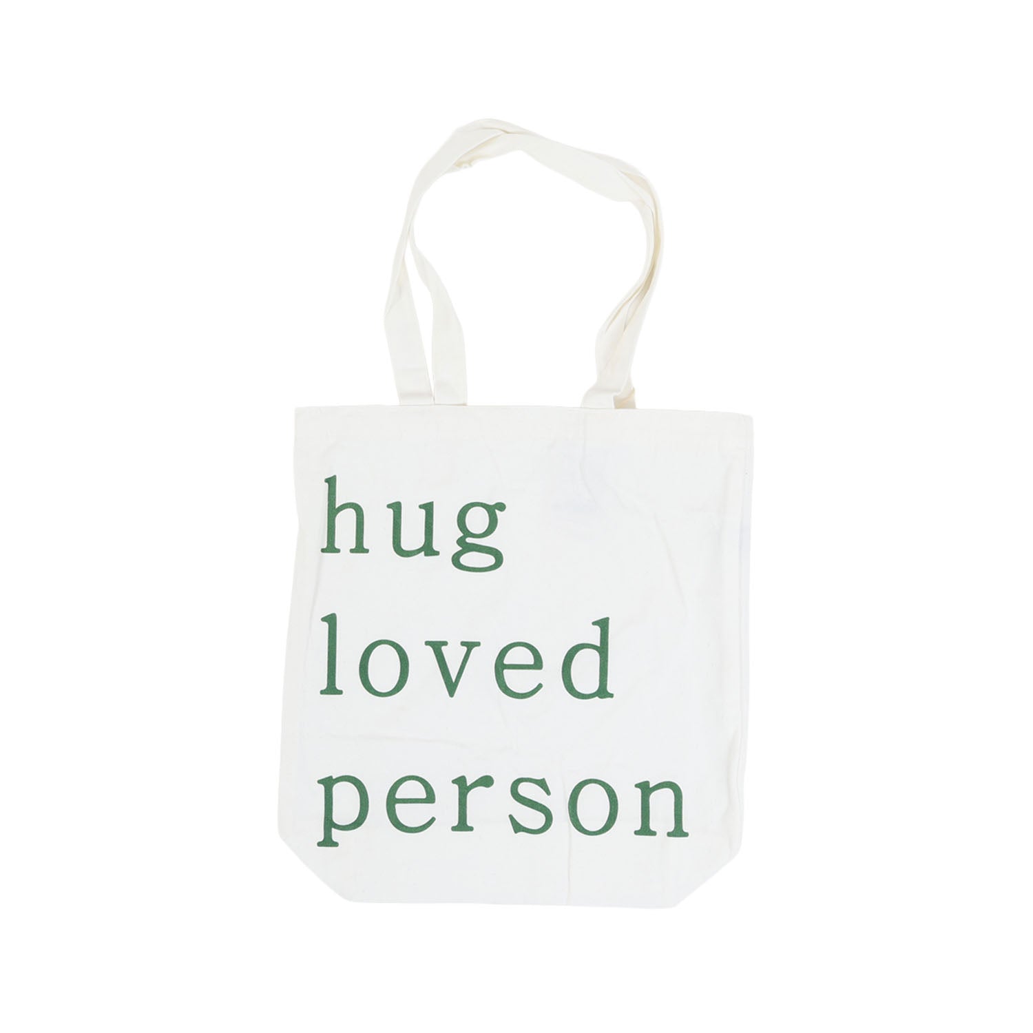 Letter open canvas shoulder bag/mixed