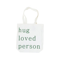 Letter open canvas shoulder bag/mixed