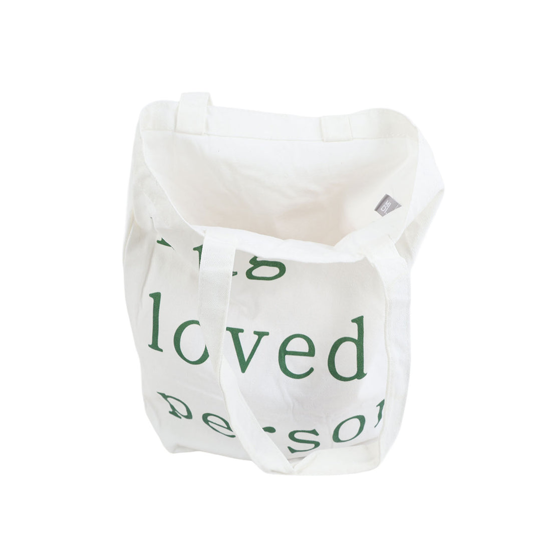 Letter open canvas shoulder bag/mixed