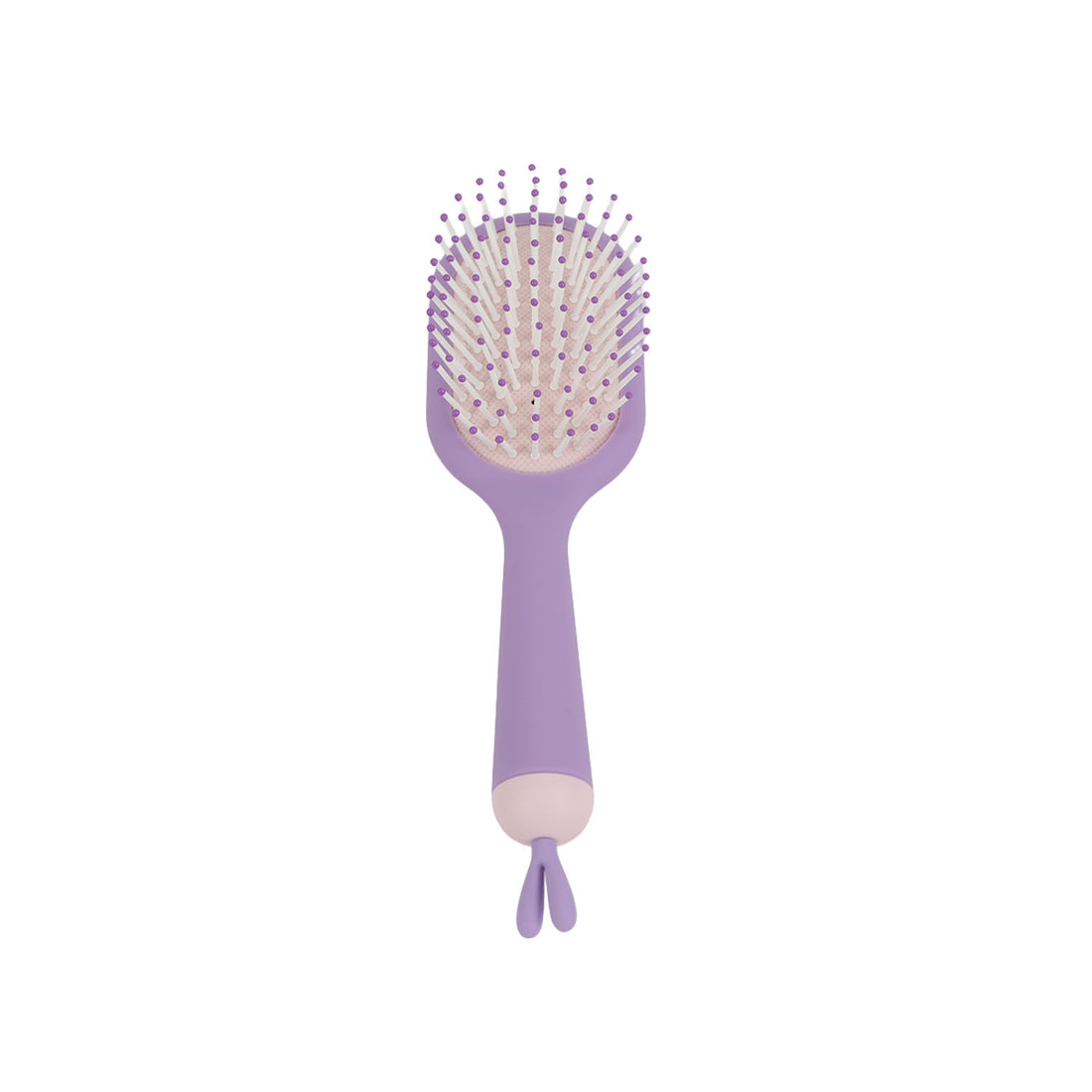 Rabbit ear airbag massage comb, purple oval bristles head