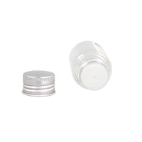 30ml travel bottle with aluminum cap, clear plastic bottle with cap removed