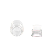 30ml travel bottle with aluminum cap, clear plastic bottle with open mouth