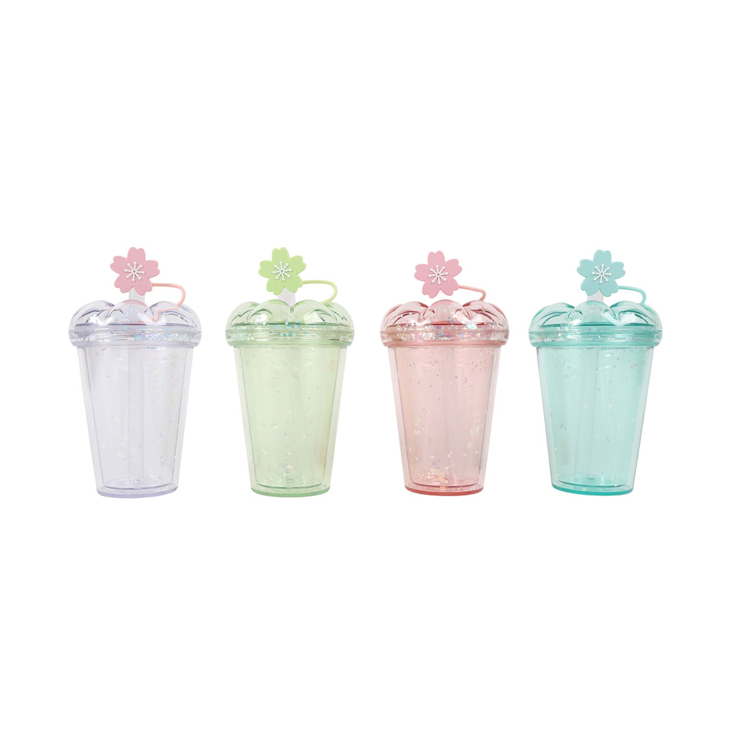 320ml Cherry blossom double sippy cup/mixed