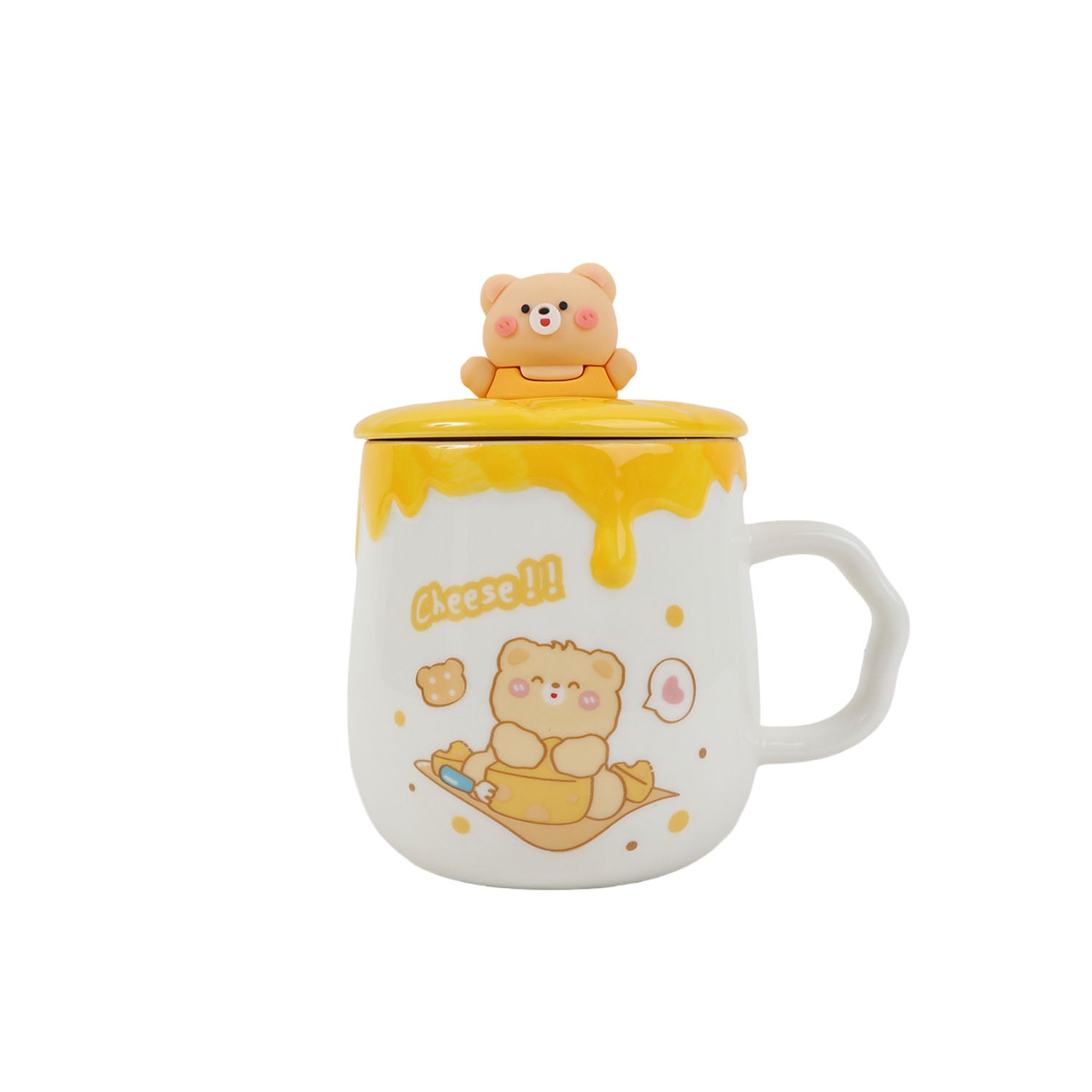 430ml cartoon relief ceramic cup/mixed