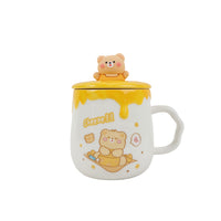 430ml cartoon relief ceramic cup/mixed