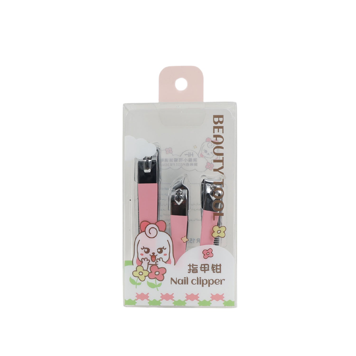Pink nail clippers / 3 PCS