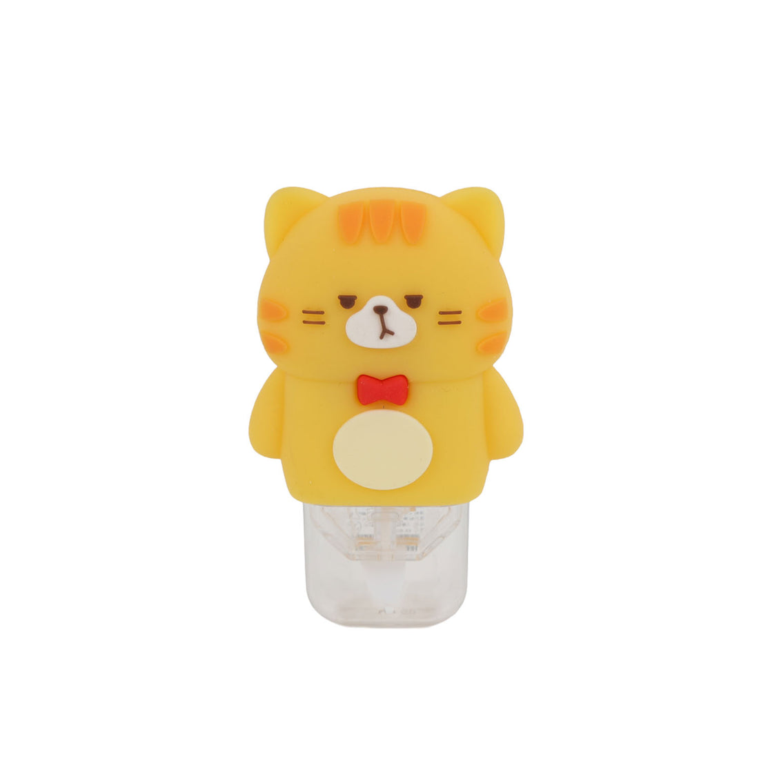 Yellow cat correction tape dispenser with clear refill case