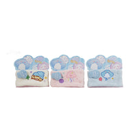 Set of ocean-themed plush headbands: blue, pink, and cream styles