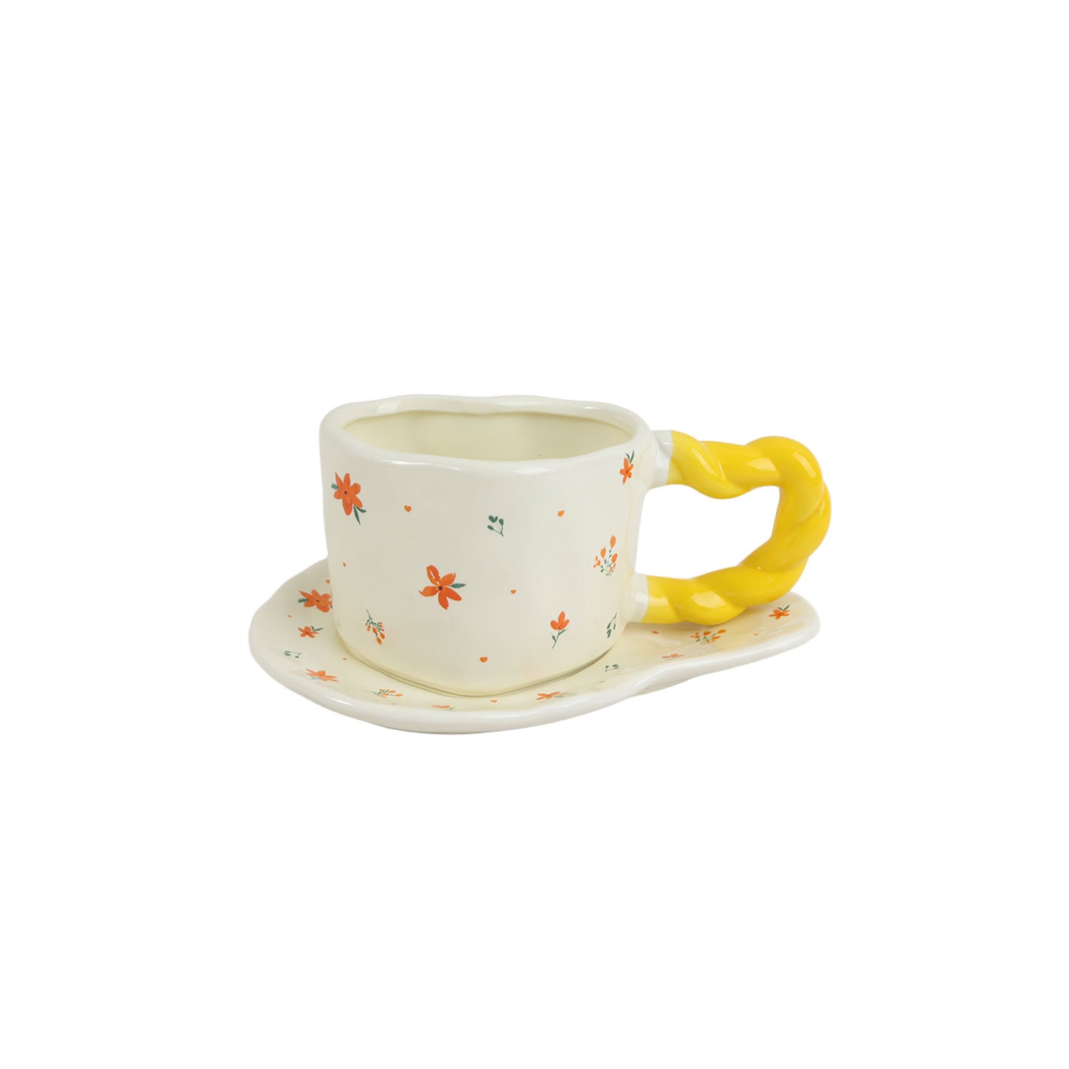 300ml Luxury Floral Coffee Cup and Saucer Set