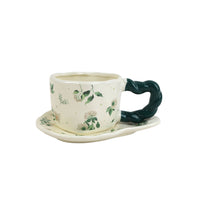 300ml Luxury Floral Coffee Cup and Saucer Set