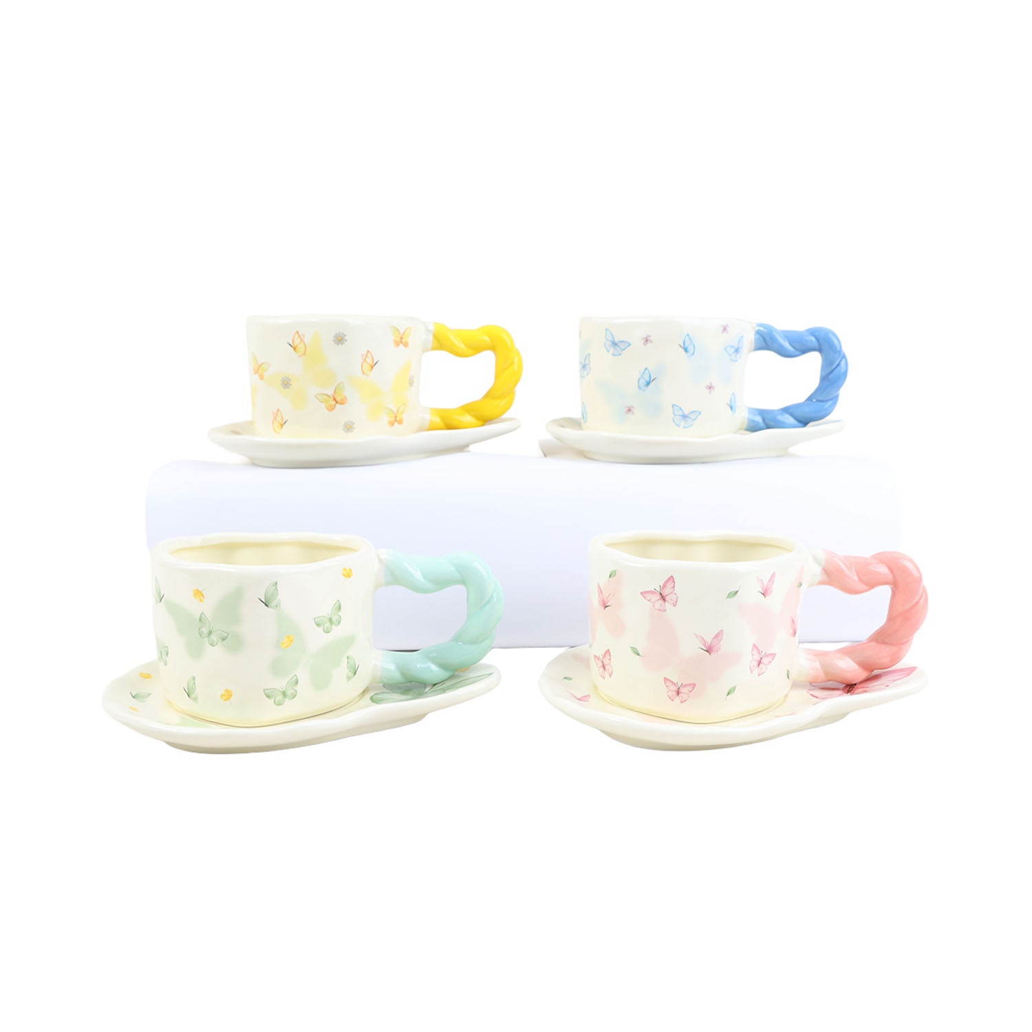 300ml Flying Butterfly Coffee Cup and Saucer Set