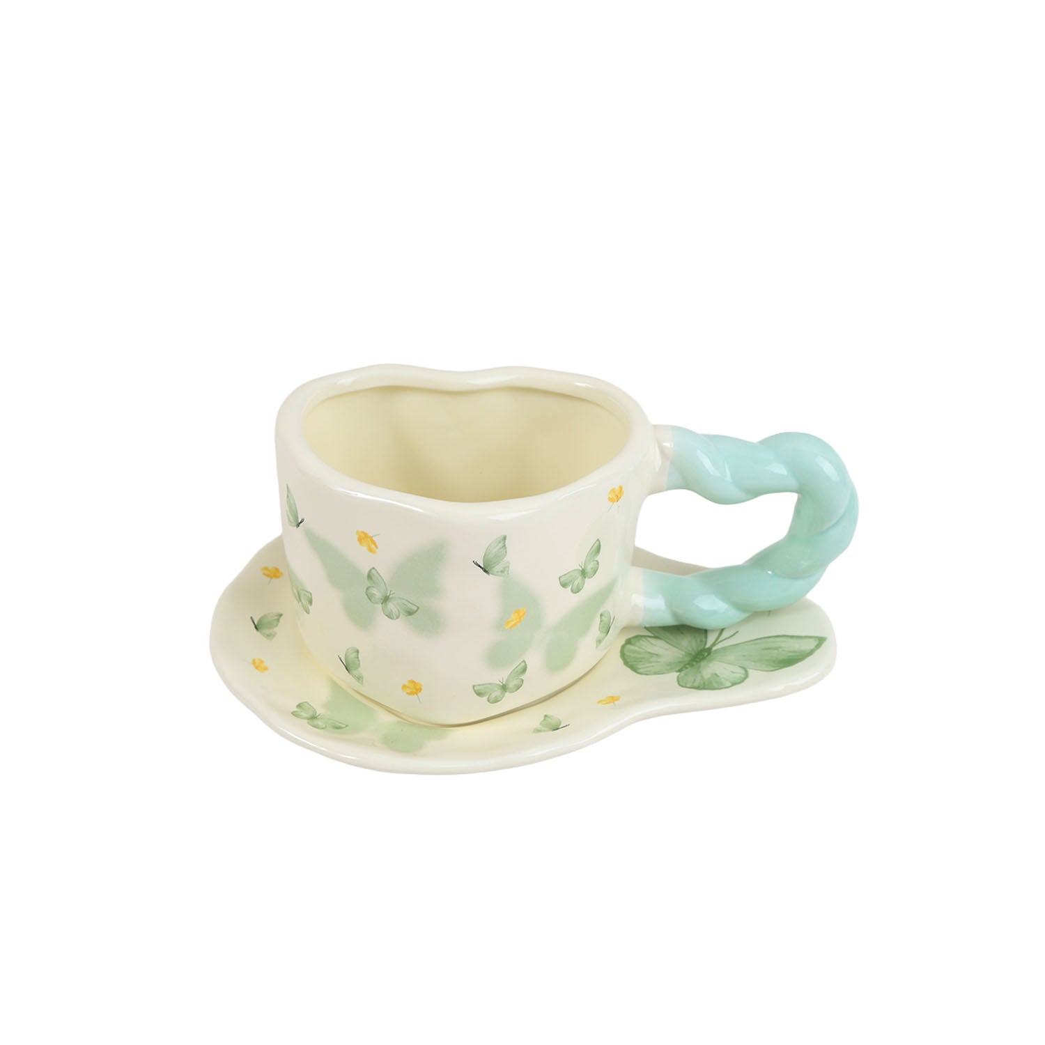 300ml Flying Butterfly Coffee Cup and Saucer Set