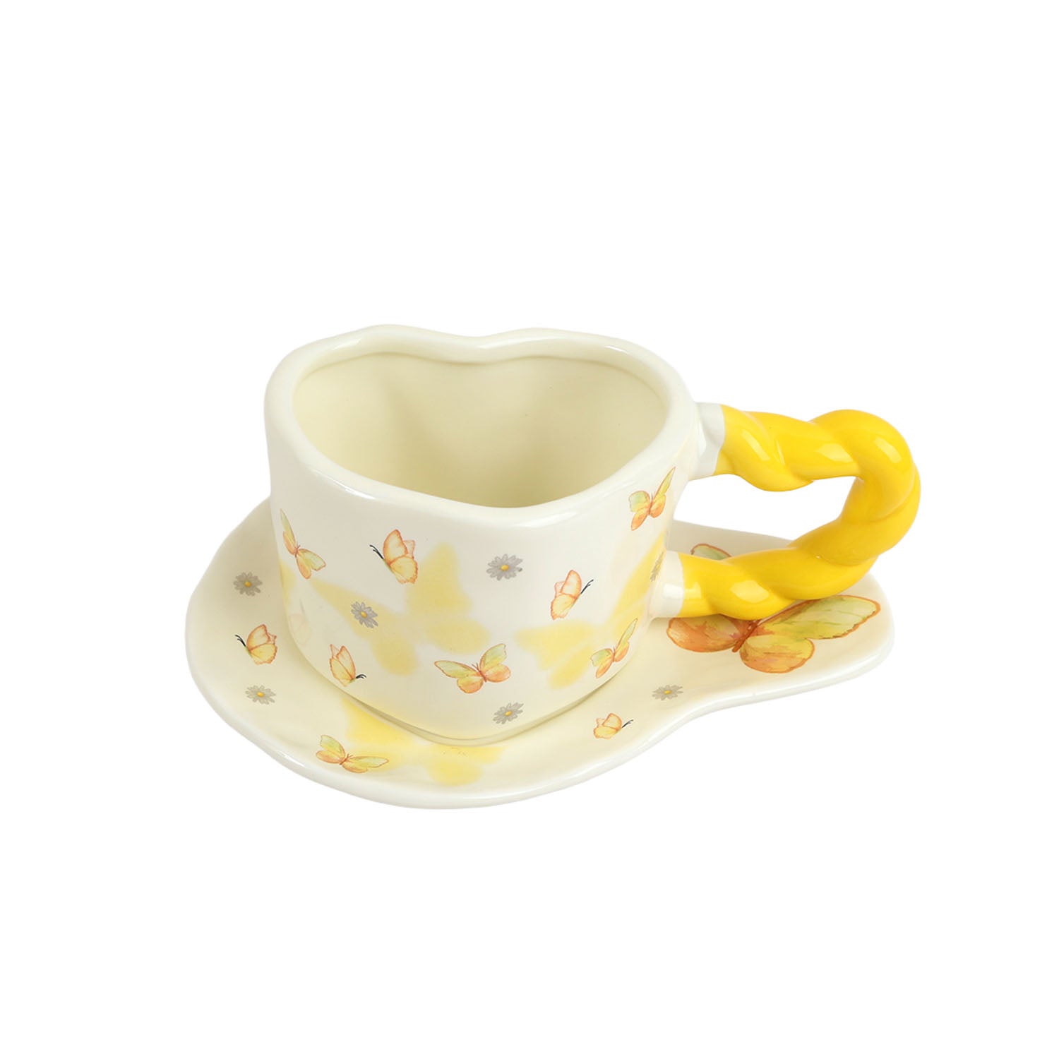 300ml Flying Butterfly Coffee Cup and Saucer Set