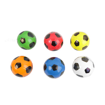 Set of 10cm PU soccer balls in assorted colors, including green, red, yellow, orange, blue, white