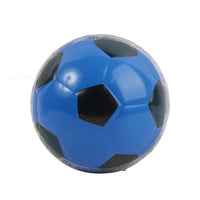 10cm PU soccer ball in blue with black pentagon panels