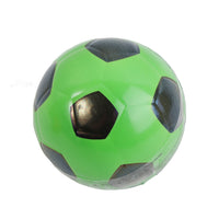 10cm PU soccer ball in green with black pentagon panels