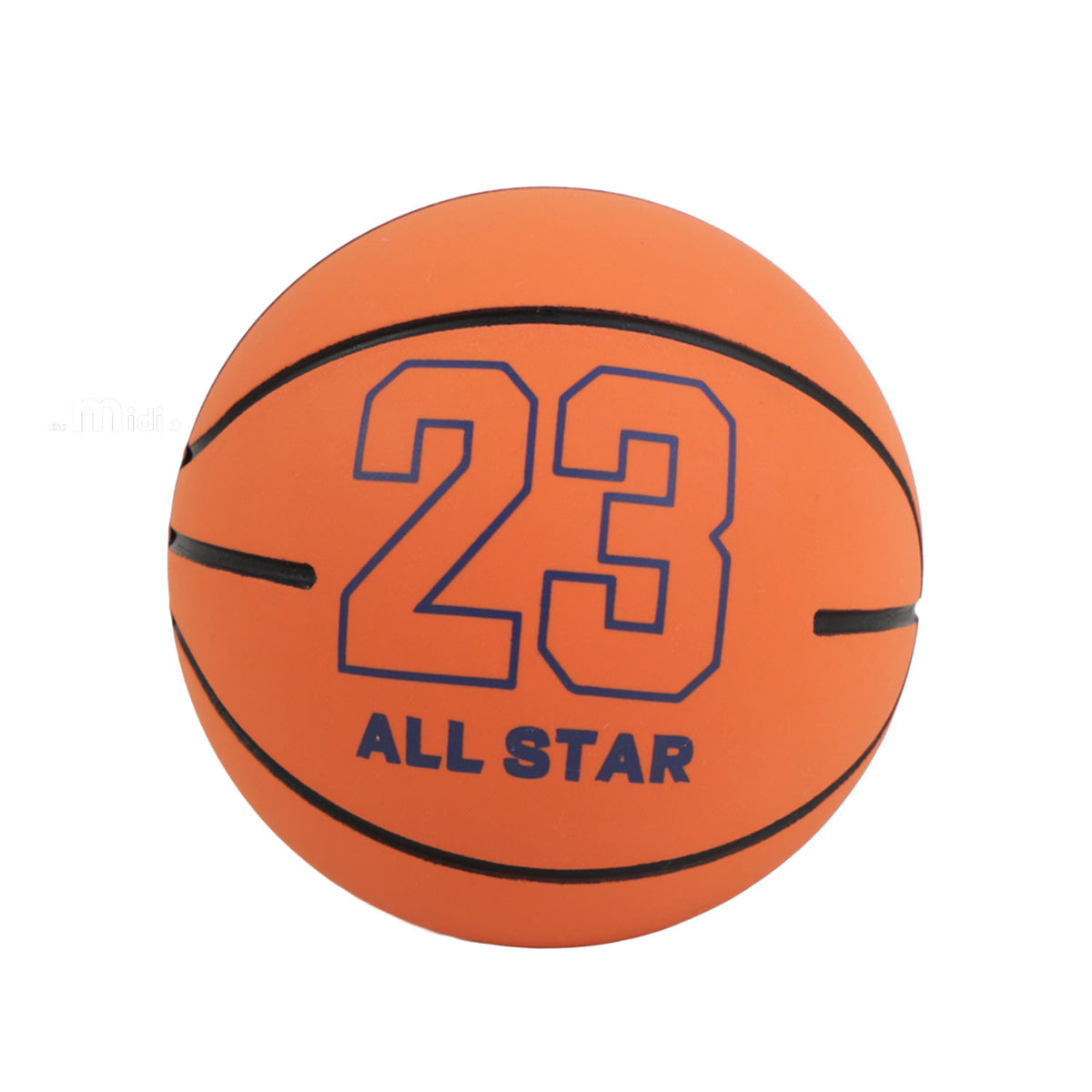 6 cm mini basketball, orange with “23” and “ALL STAR” text