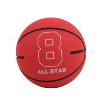 6 cm mini basketball, red with “8” and “ALL STAR” text