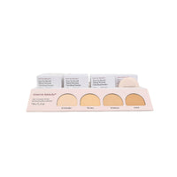 Face powder shade palette tray with four color pans