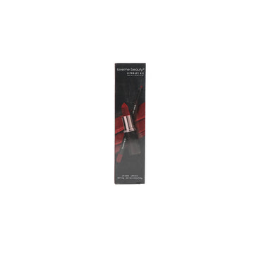Lip color set with lipstick and lip liner in a slim black box, red shade
