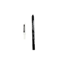 Black waterproof kohl kajal eyeliner pencil with clear cap