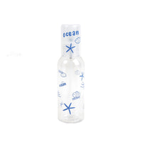 100ml travel empty spray bottle, clear plastic with blue starfish and wave print