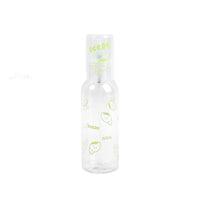 100ml travel empty spray bottle, clear plastic with green ocean-themed animal print