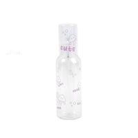 100ml travel empty spray bottle, clear plastic with pink jellyfish and bubble print