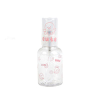 Pink cute travel empty spray bottle with fine mist pump and clear body