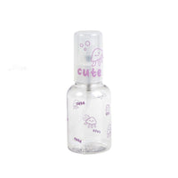 Purple cute travel empty spray bottle with fine mist pump and clear body