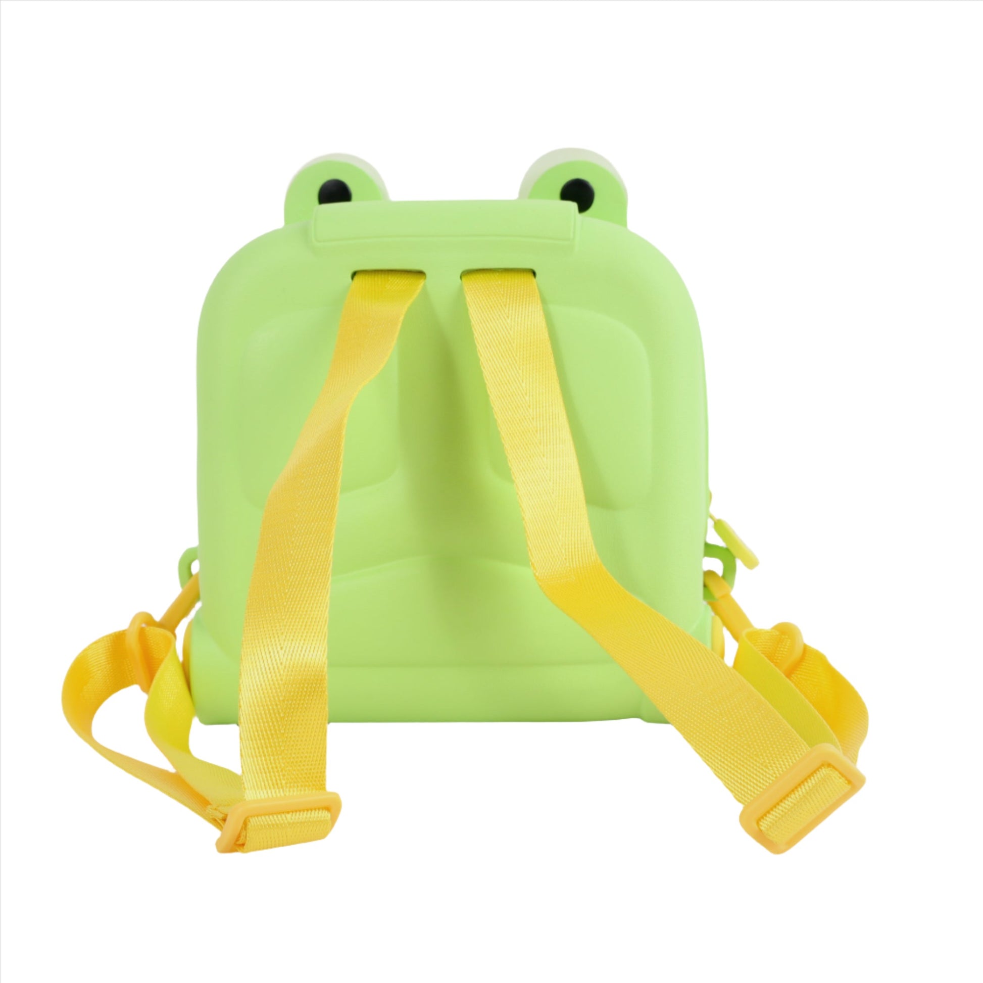 Children's backpack back with yellow adjustable shoulder straps