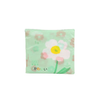 Flower print paper sheet with mint green background and yellow daisy design, 120